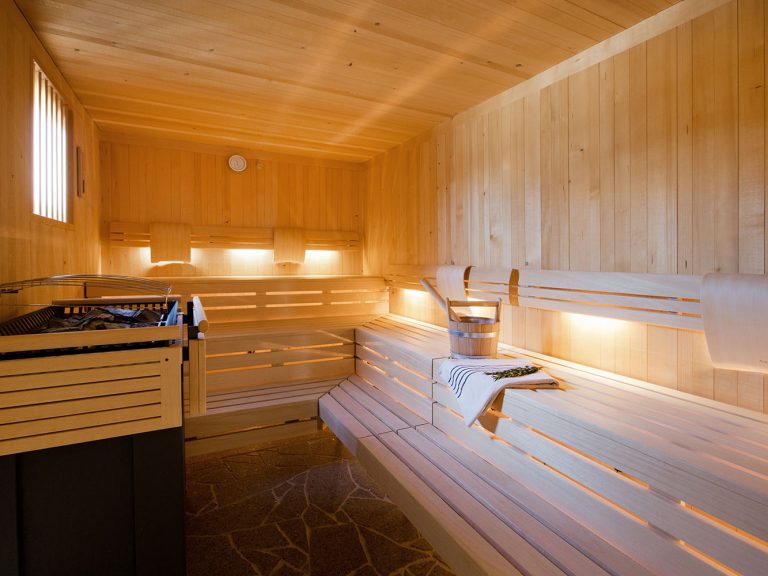 Saunahaus im Garten Hotel Krone Hittisau im Bregenzerwald