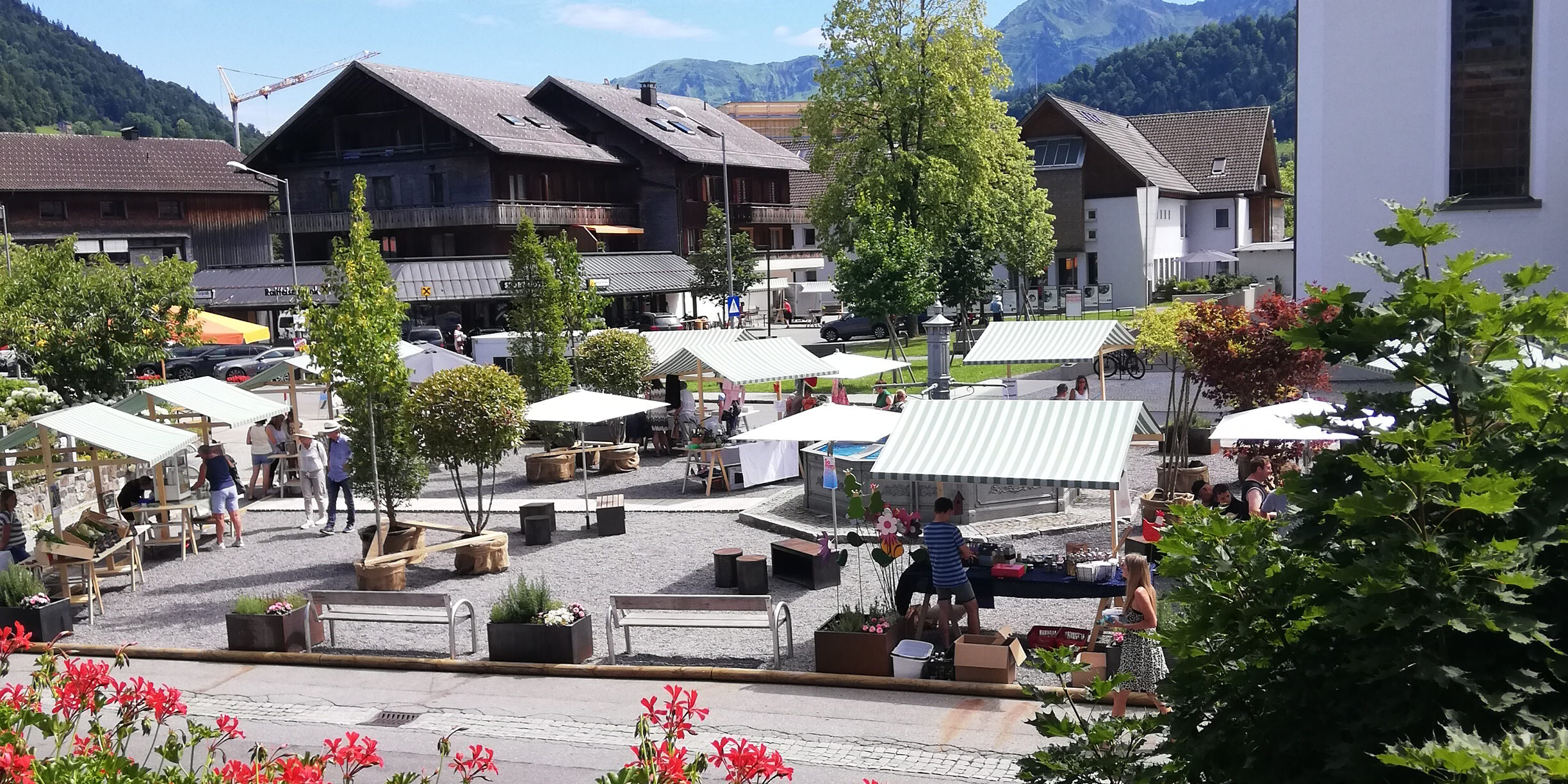 Markt am Dorfplatz Detailfoto, Markt am Dorfplatz, Hittisau