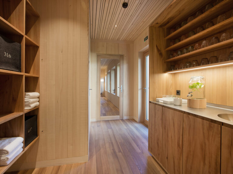 Detailbild, Eingangsbereich Sauna