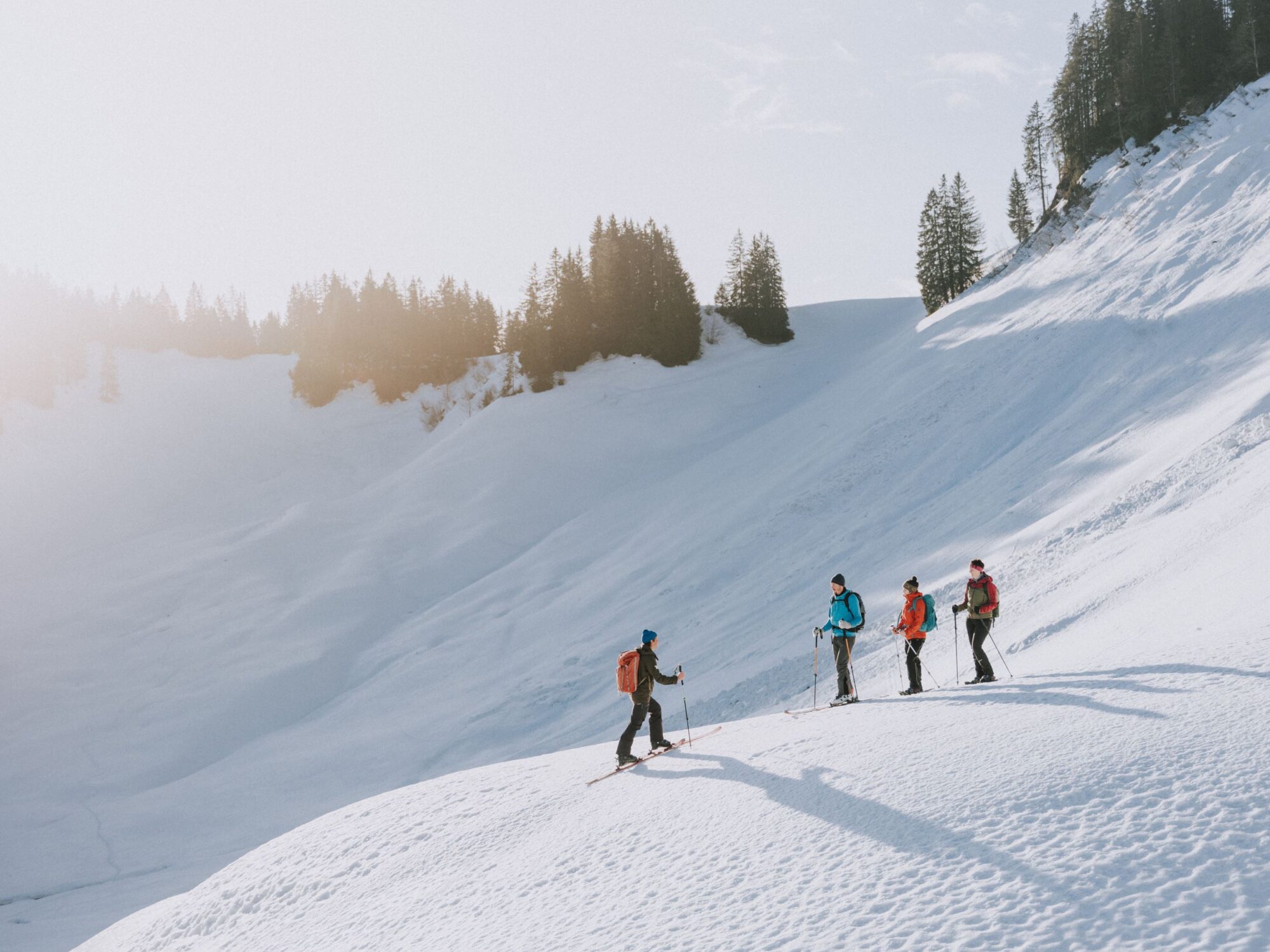 Schneeschuh wandern im Naturpark Nagelfluhkette (c) Dominic Kummer – Bregenzerwald Tourismus Rangerführung Schneeschuhwandern